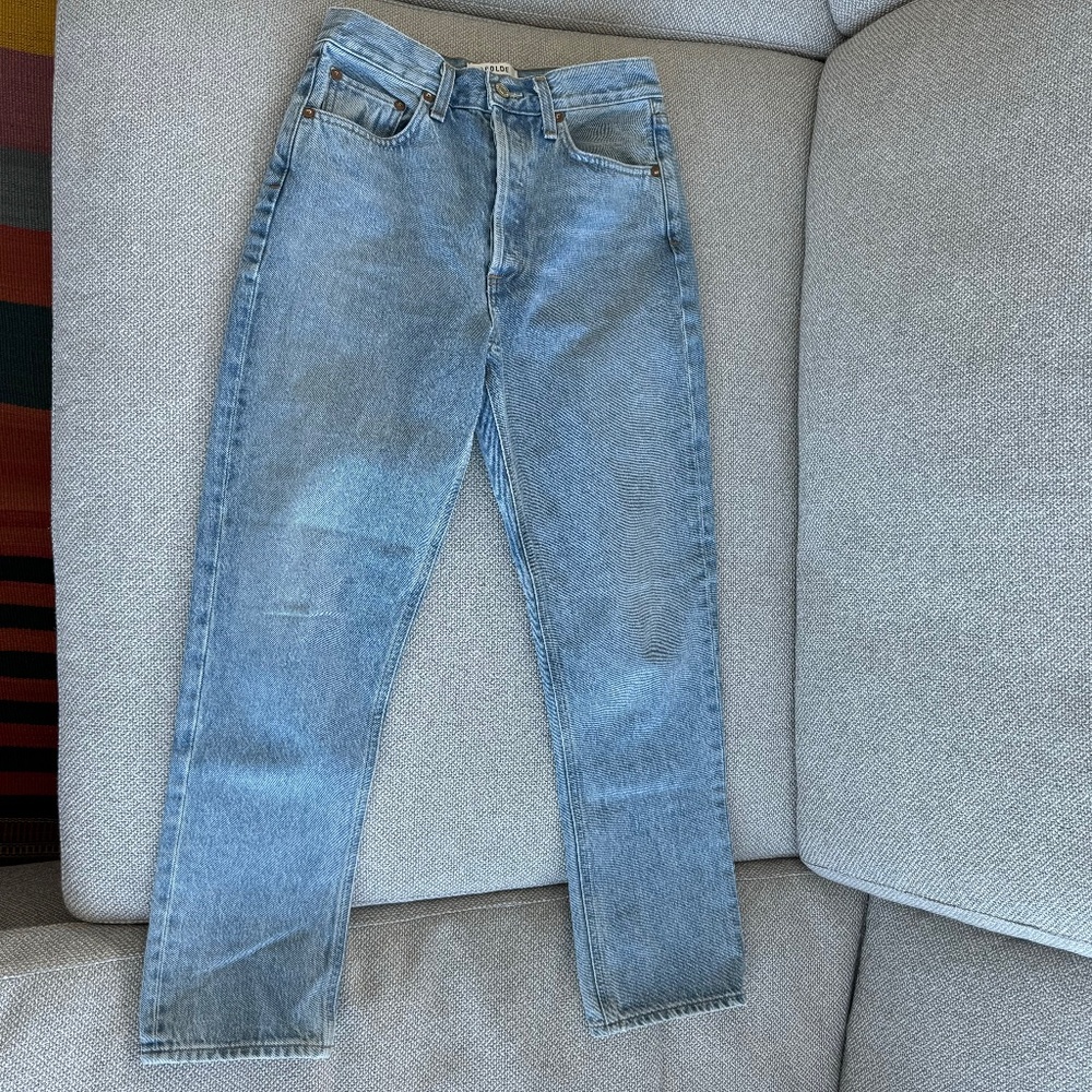 Agolde Riley High Rise Straight Crop Jeans - Picture 2 of 4